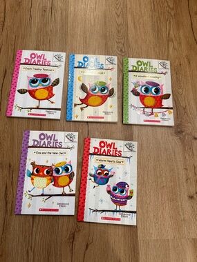 Owl Diaries Chapter Book Set - Colorful Owl Covers 1-5